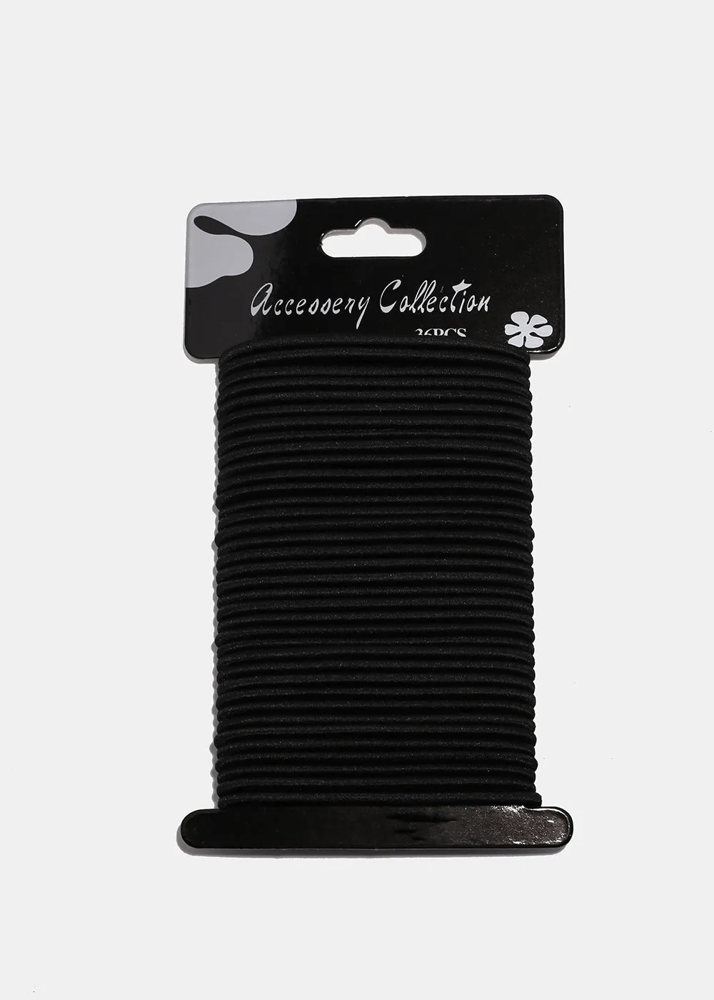 36 Piece Thin Black Hair Ties