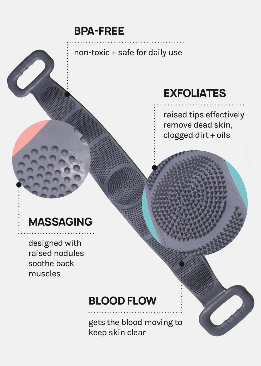 A  Silicone Body Wash Strap