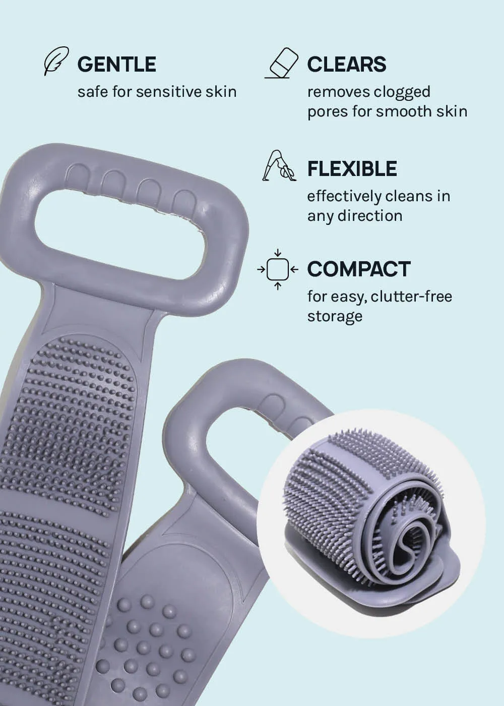A  Silicone Body Wash Strap
