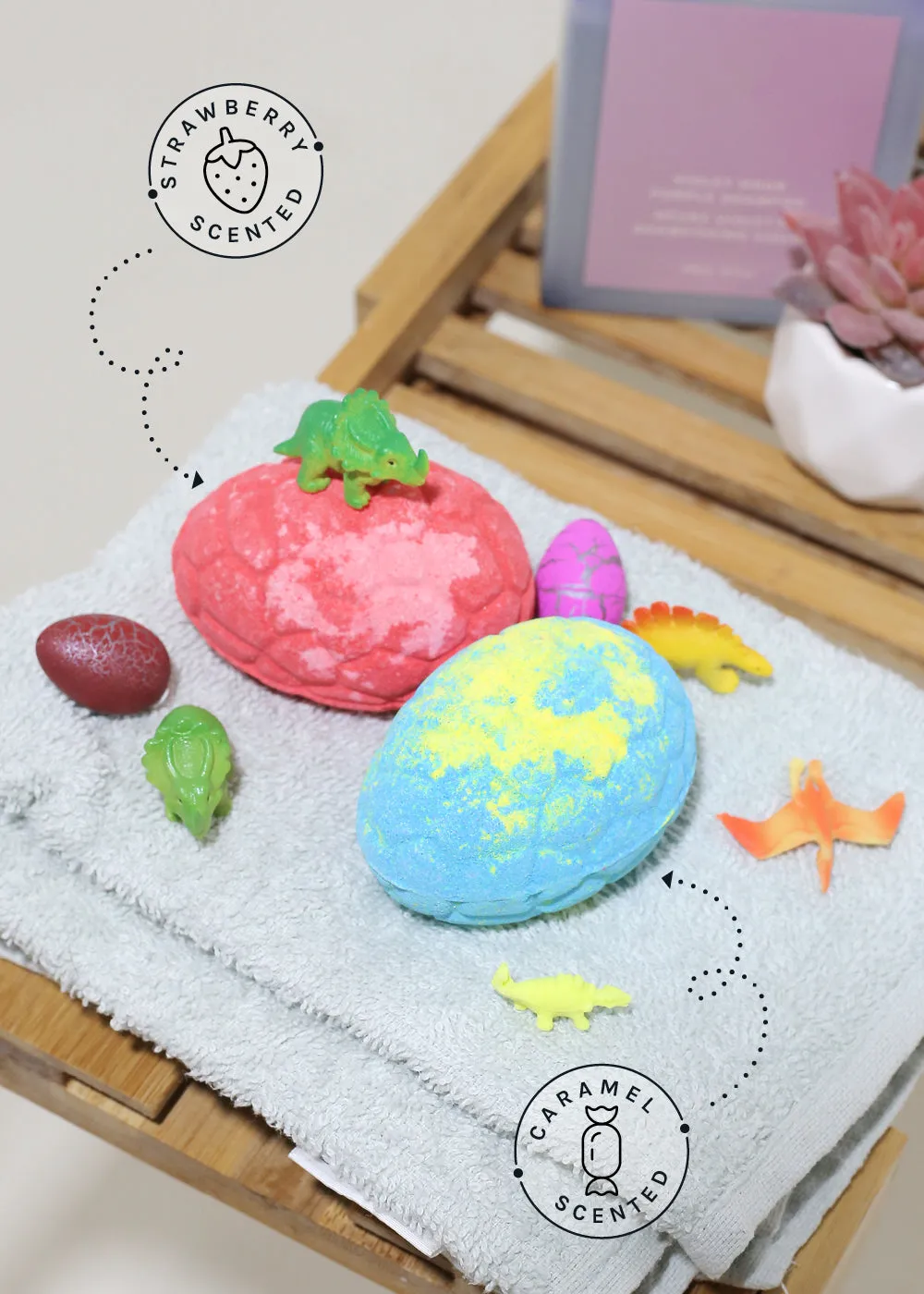 AOA Dino Egg Bath Bomb - Caramel