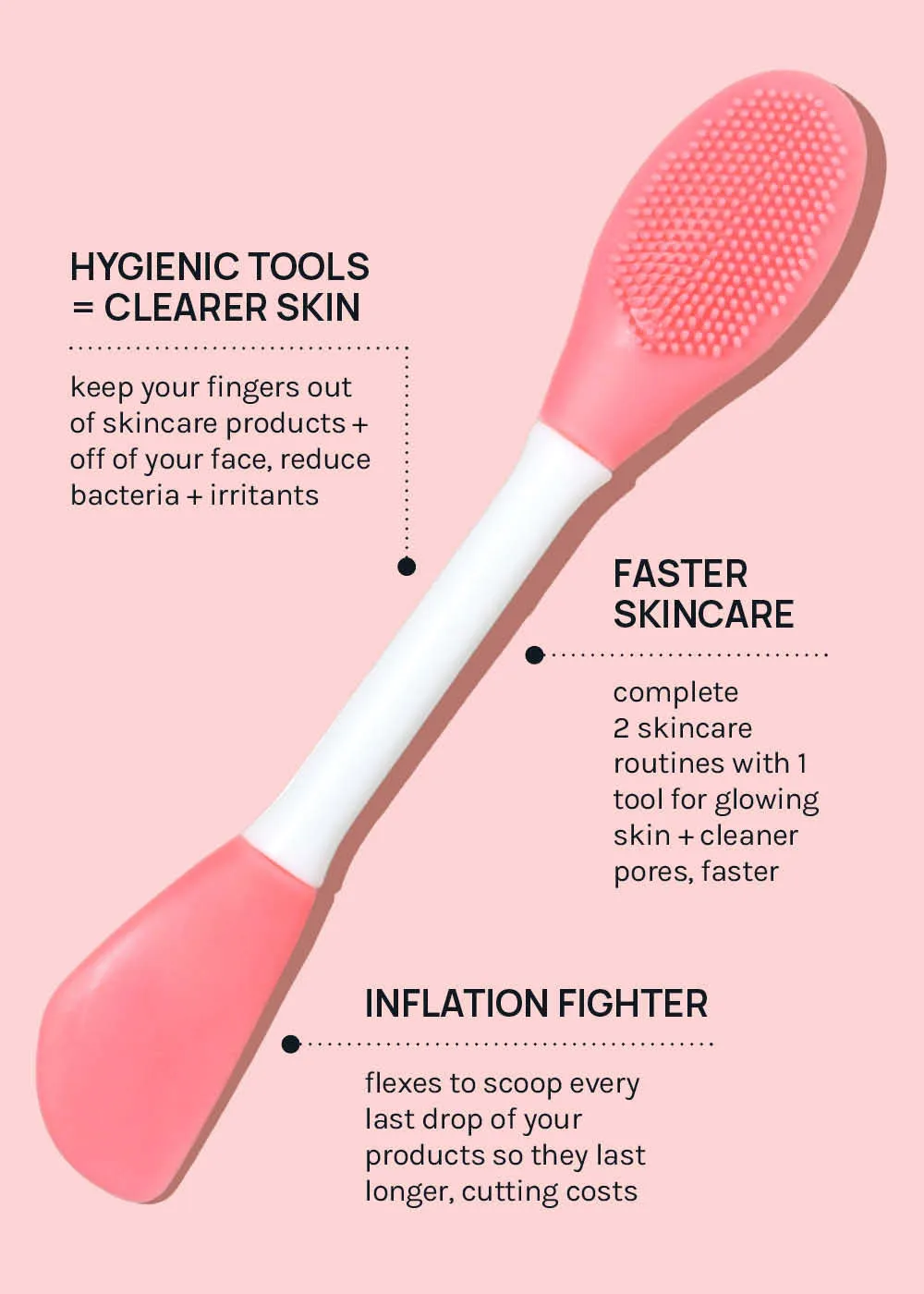 AOA Dual-Ended Silicone Mask Tool   Exfoliator