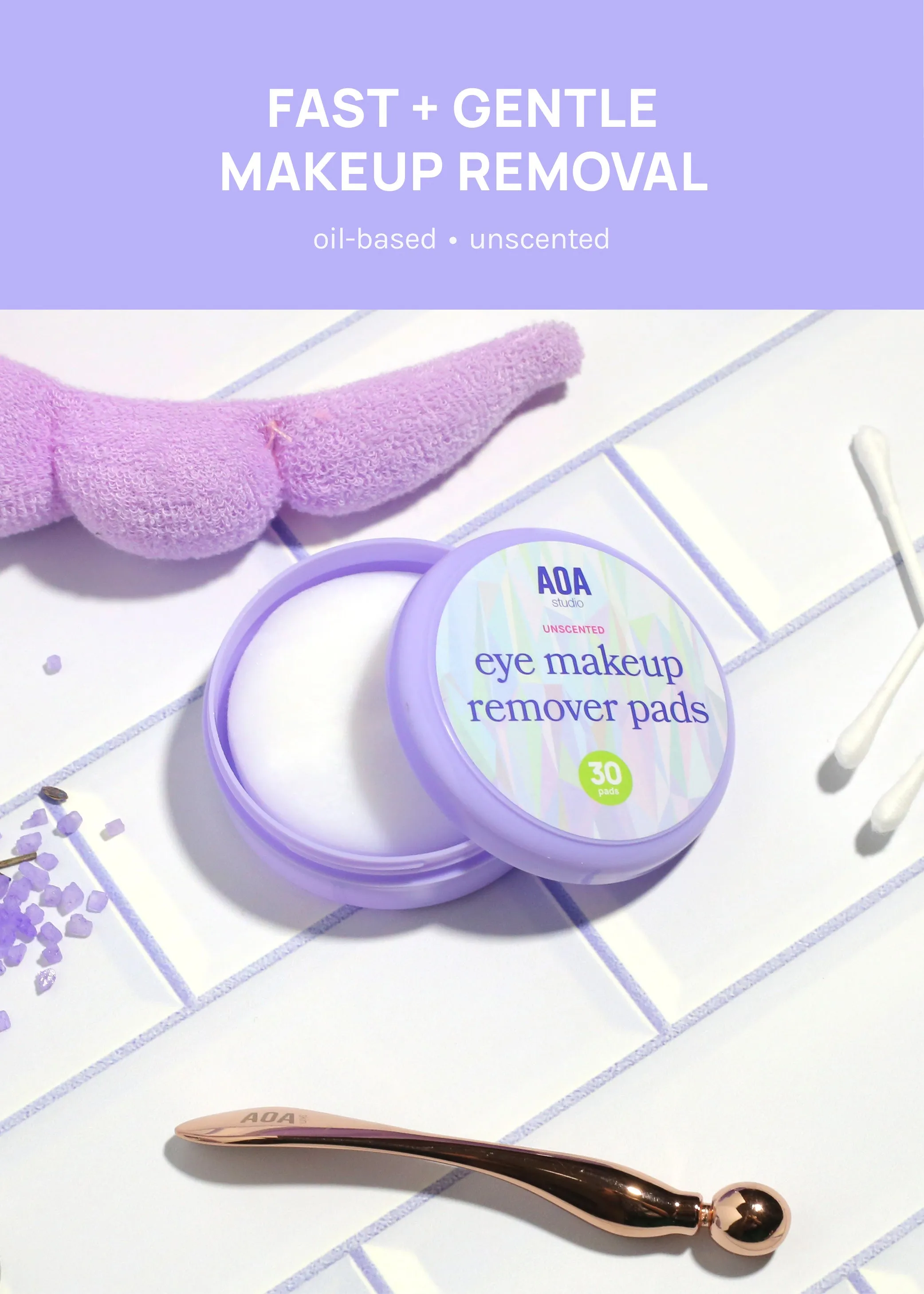 AOA Eye Makeup Remover Pads  Unscented