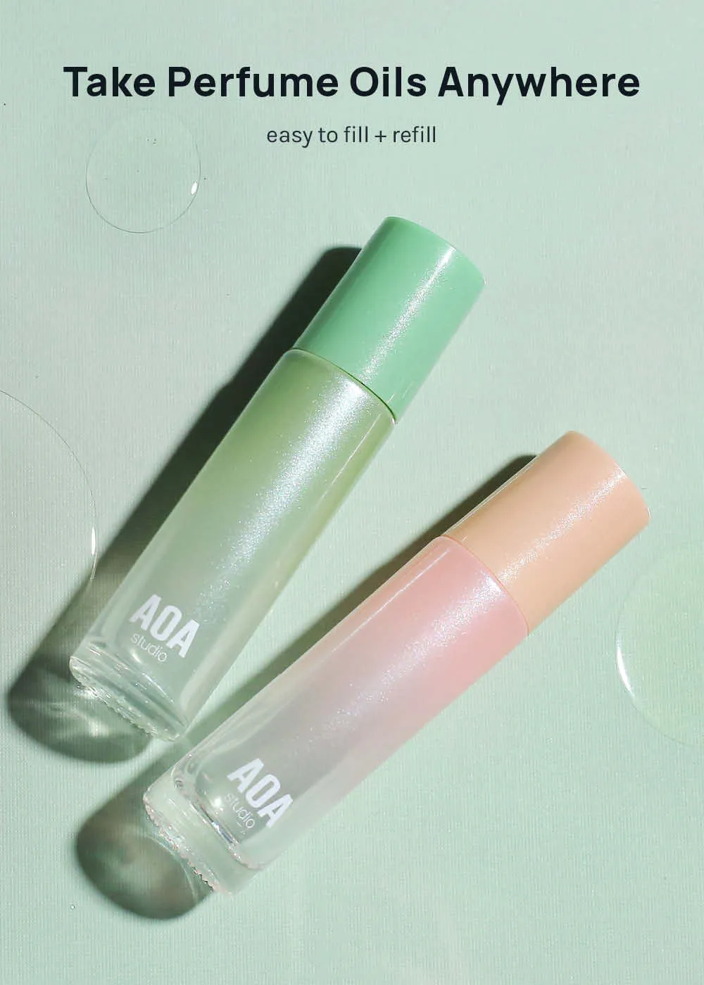 AOA Refillable Glass Oil Roller