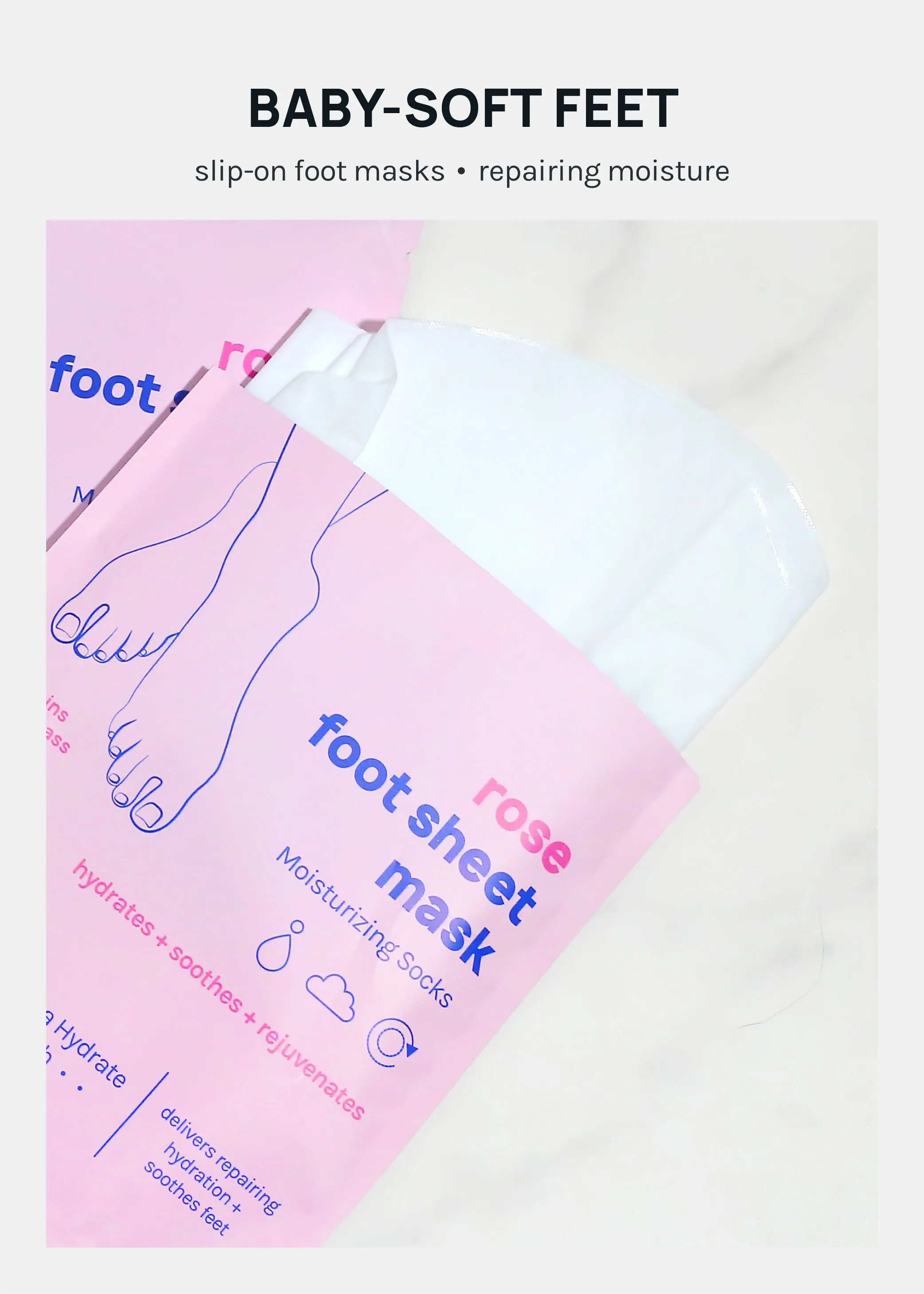 AOA Skin Rose Foot Sheet Mask