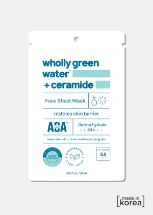 AOA Skin Wholly Green Water   Ceramide Sheet Mask