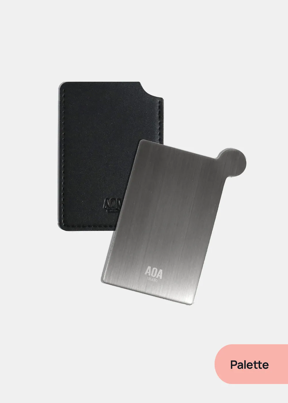 AOA Stainless Steel Mixing Palette and Spatula with Protective Sleeve