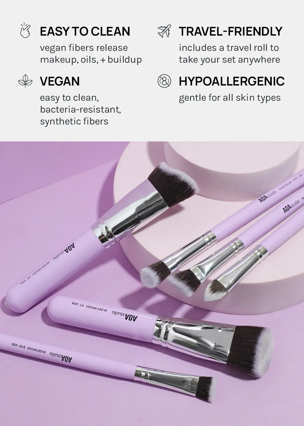 AOA UltraViolet Contour Brush Set   Brush Roll