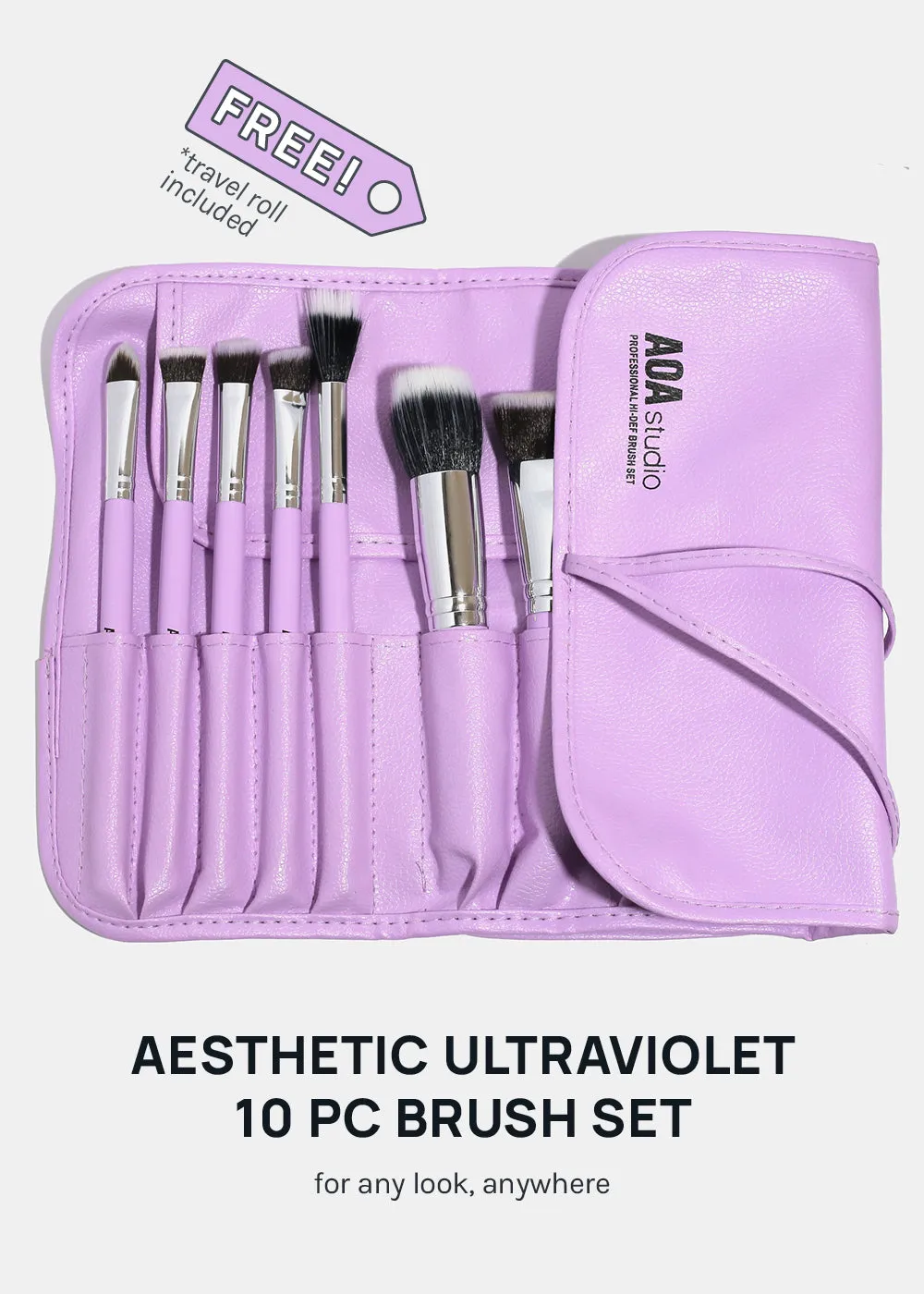 AOA UltraViolet Contour Brush Set   Brush Roll