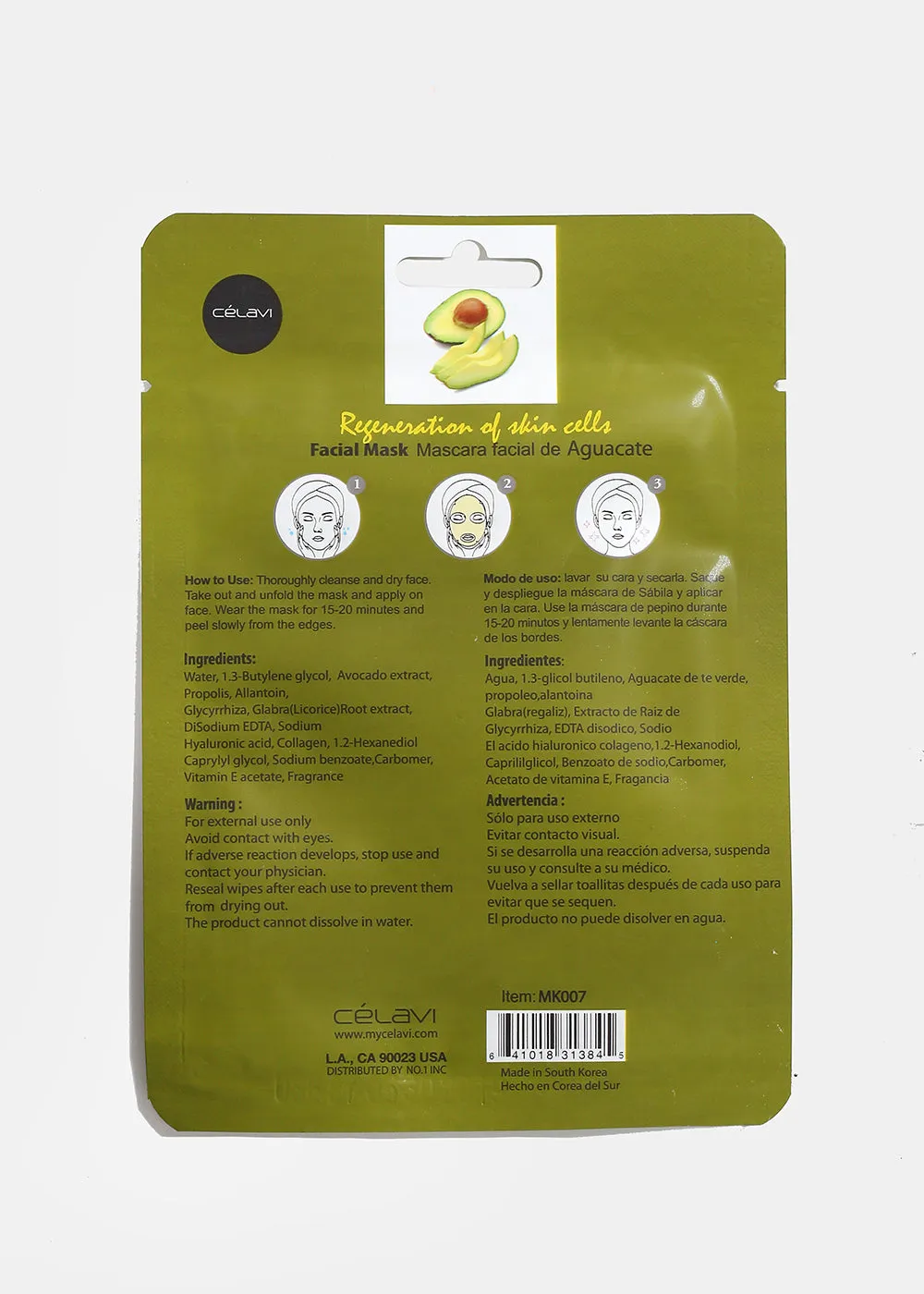 Avocado Skin Cell Regeneration Facial Sheet Mask