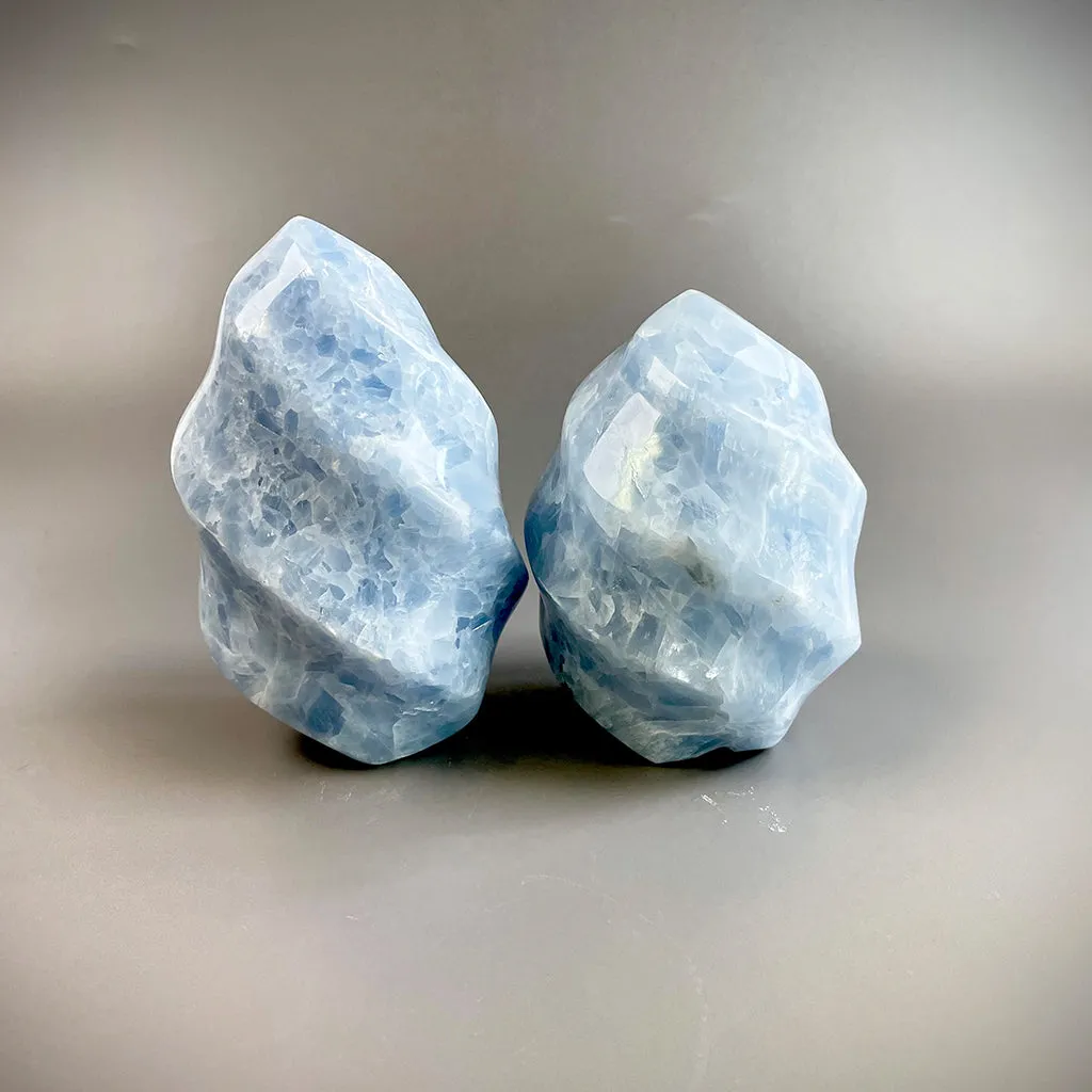 Blue Calcite Flames