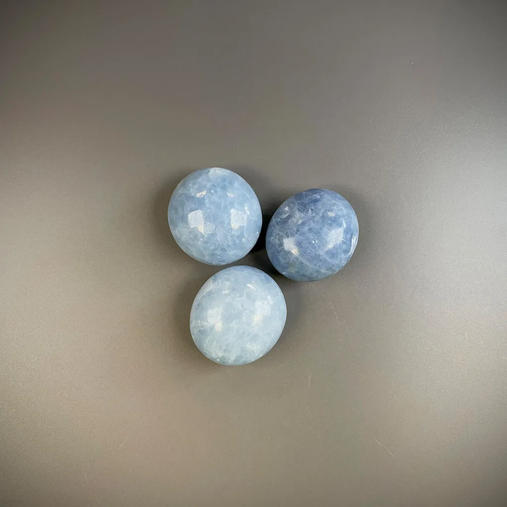 Blue Calcite Palm Stones