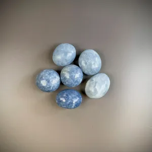 Blue Calcite Palm Stones