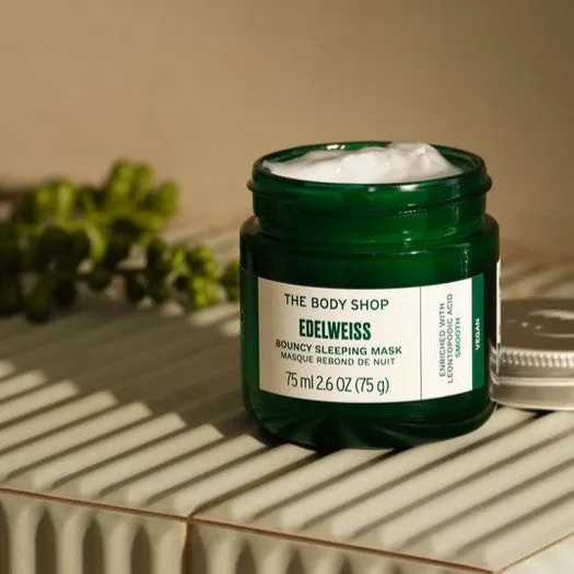 Edelweiss Bouncy Sleeping Mask The Body Shop