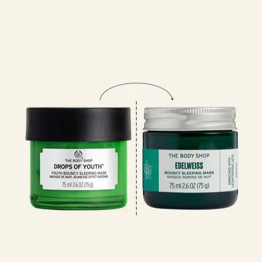 Edelweiss Bouncy Sleeping Mask The Body Shop