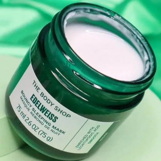 Edelweiss Bouncy Sleeping Mask The Body Shop