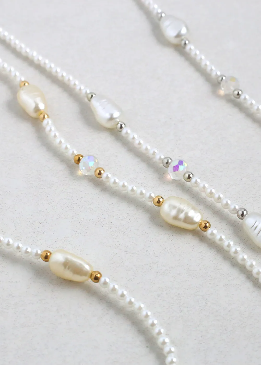 Elegant Pearl & Seed Bead Necklace