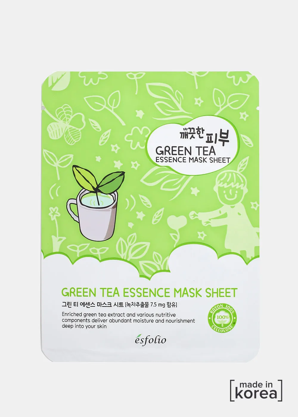 ESFOLIO Pure Skin Essence Mask- Green Tea