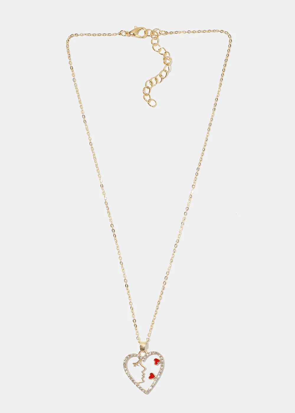 Face in Heart Necklace