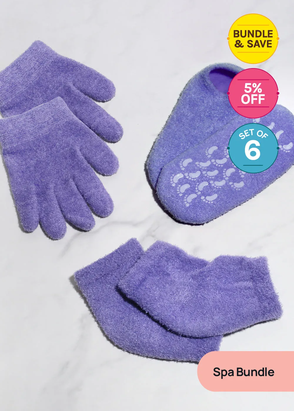 Gel Lined Moisturizing Spa Sock - Lavender