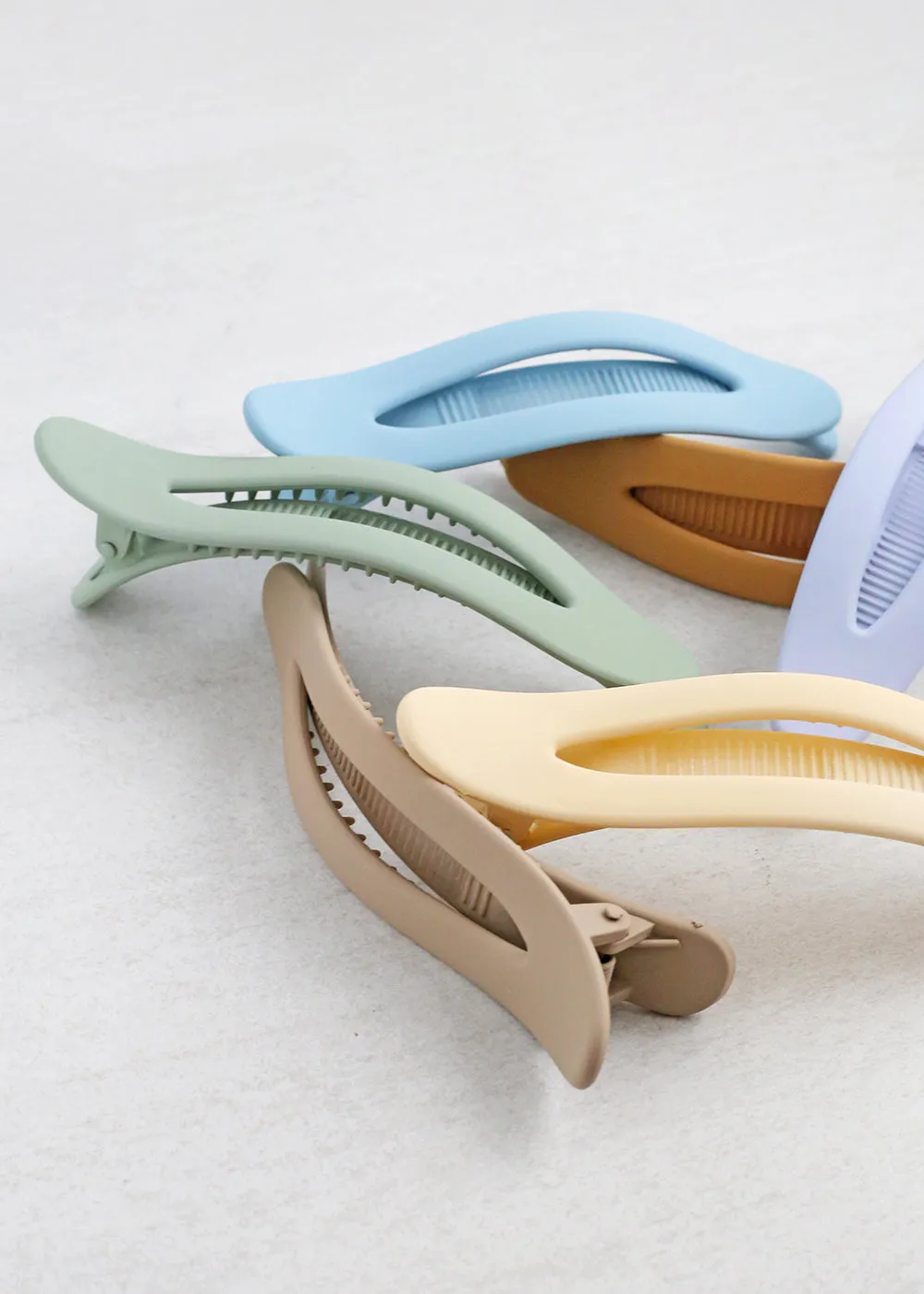 Large Matte Pastel Flat Hair Clips