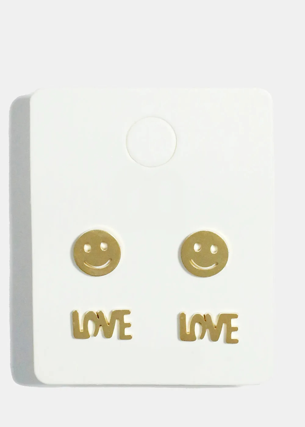 Love and Smile Stud Earrings