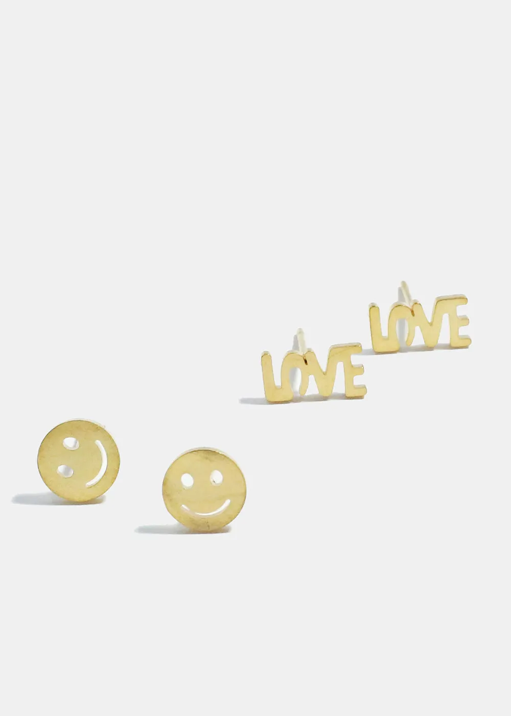 Love and Smile Stud Earrings