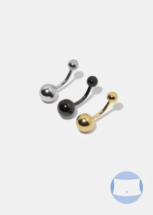 Miss A Body Jewelry - Dangle Ball Belly Button Ring