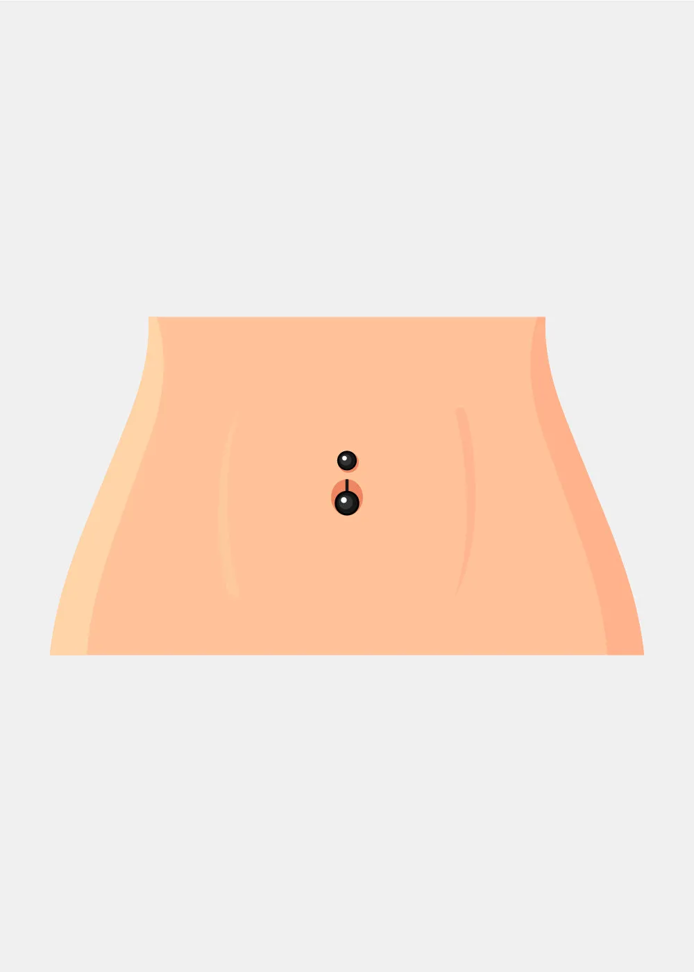 Miss A Body Jewelry - Dangle Ball Belly Button Ring