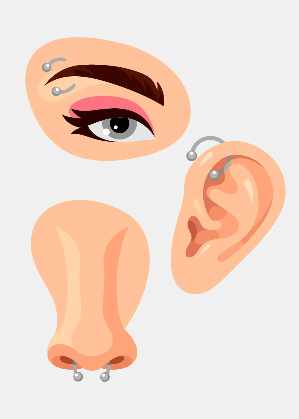 Miss A Body Jewelry - Horseshoe Hoop Earring