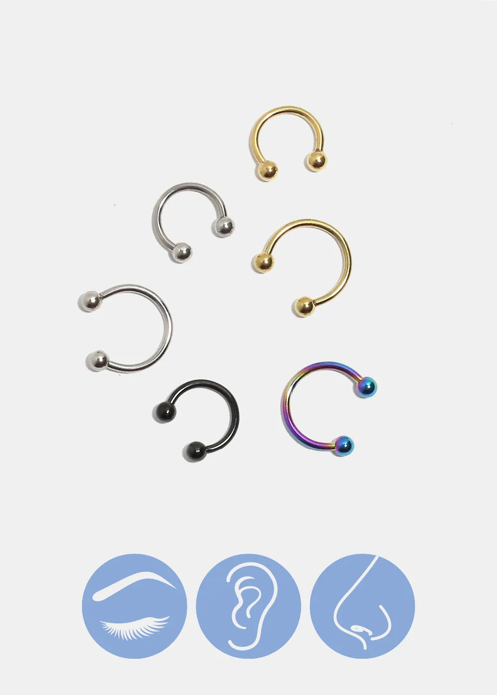 Miss A Body Jewelry - Horseshoe Hoop Earring