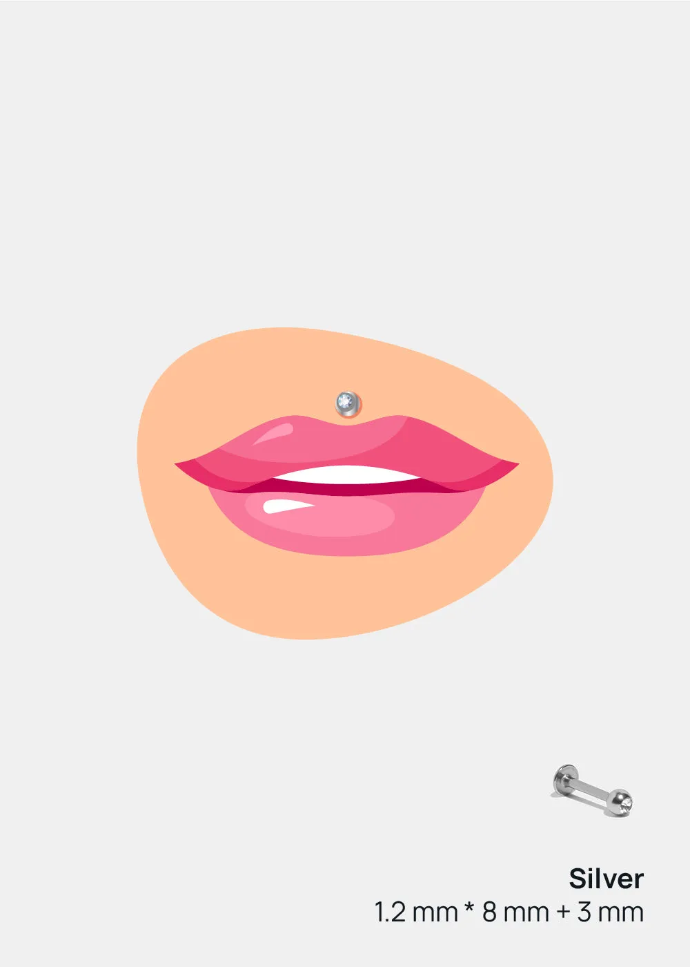 Miss A Body Jewelry - Labret Monroe Ball Lip Stud
