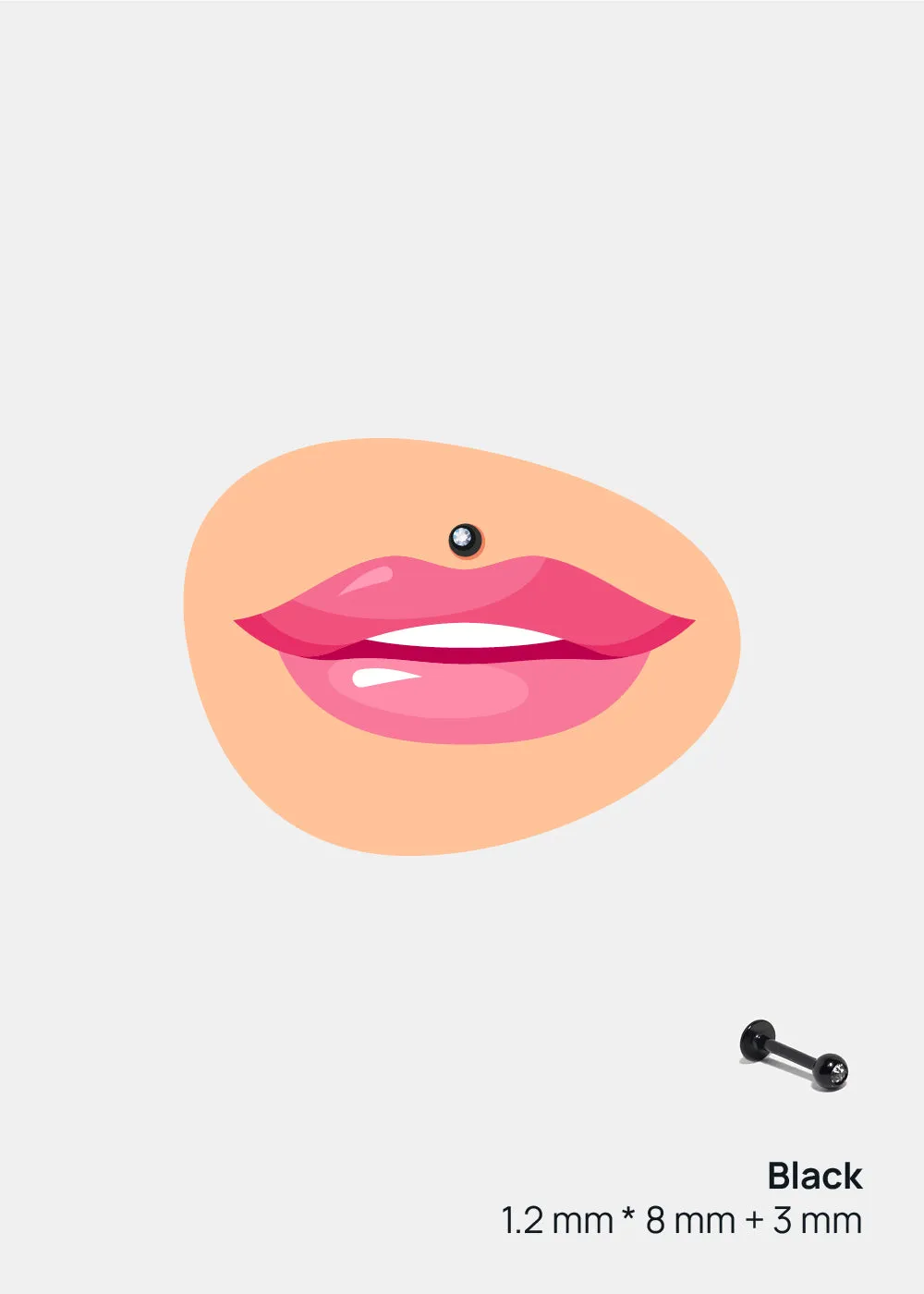 Miss A Body Jewelry - Labret Monroe Ball Lip Stud