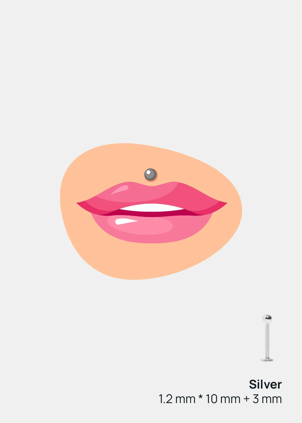 Miss A Body Jewelry - Labret Monroe Ball Lip Stud