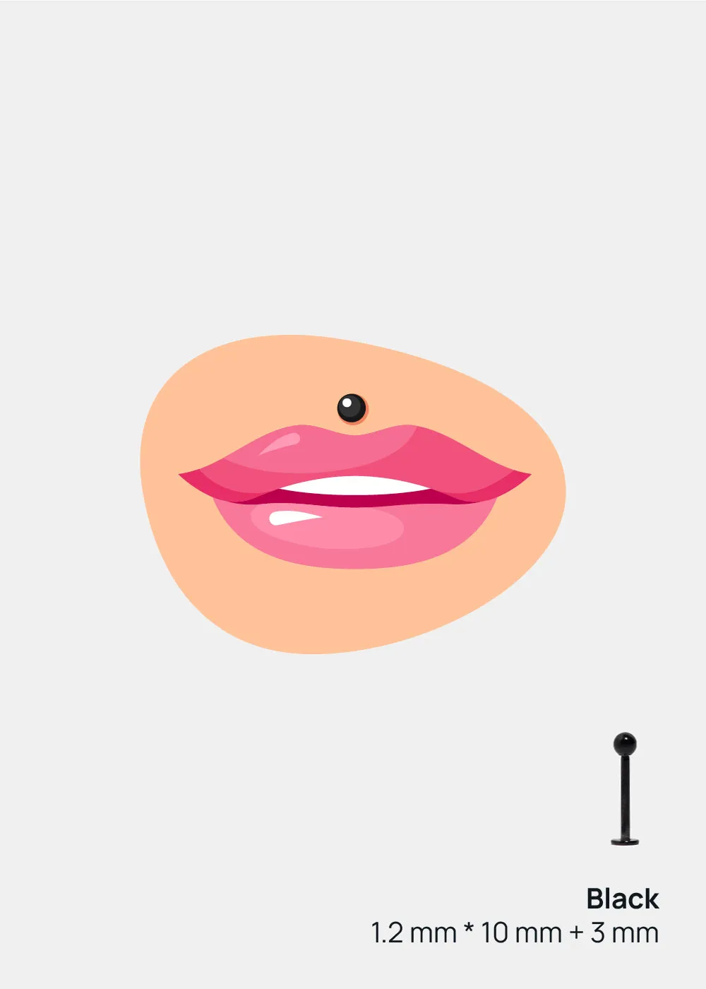Miss A Body Jewelry - Labret Monroe Ball Lip Stud