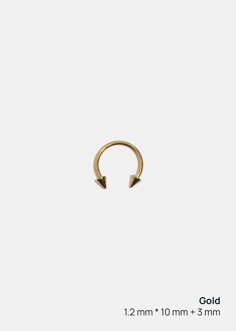 Miss A Body Jewelry - Spiked Horseshoe Hoop Earring