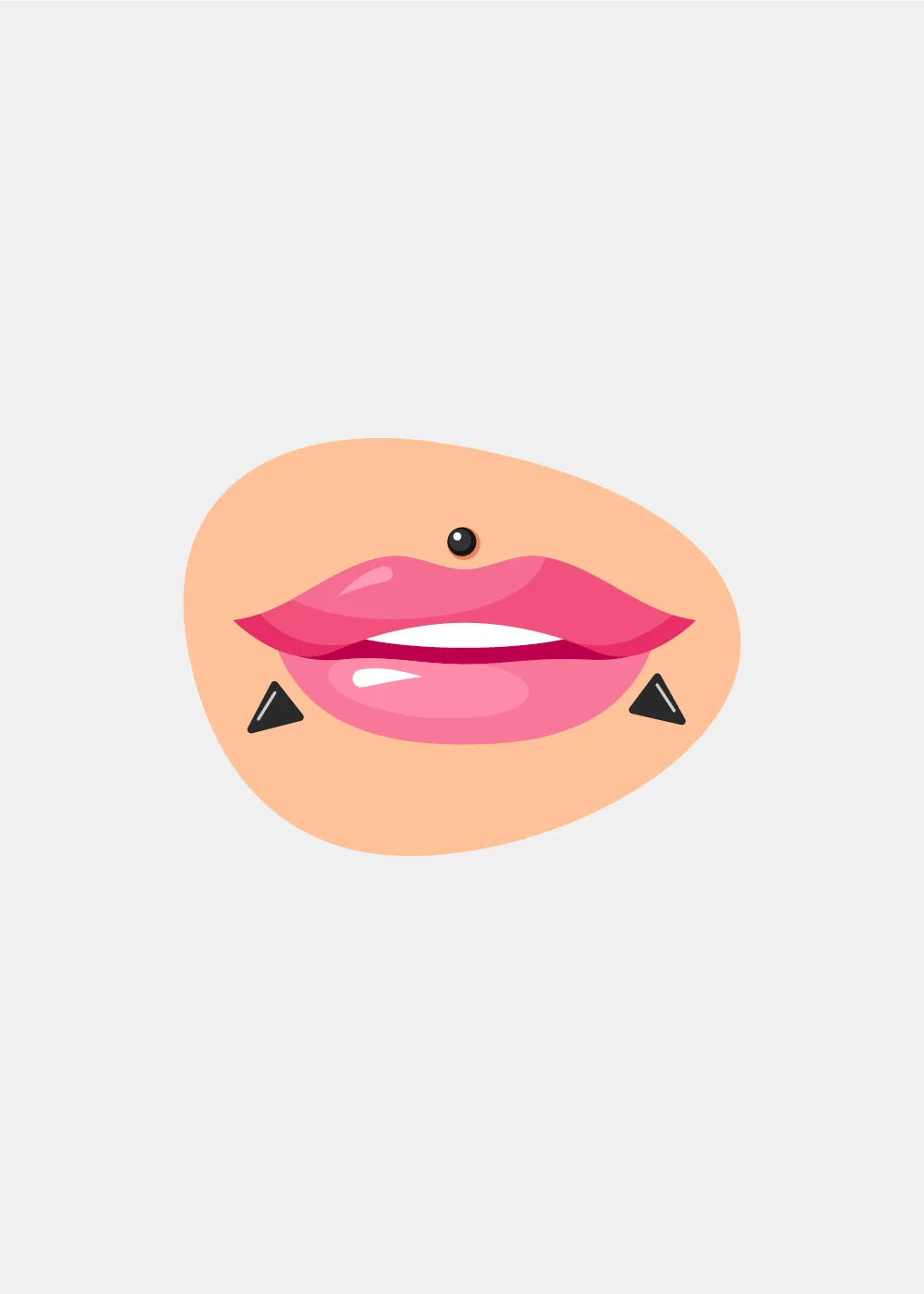 Miss A Body Jewelry - Spiked Labret Monroe Lip Stud