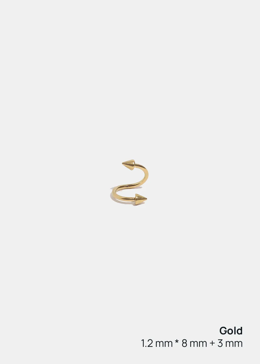 Miss A Body Jewelry - Spiked Spiral Hoop Earring