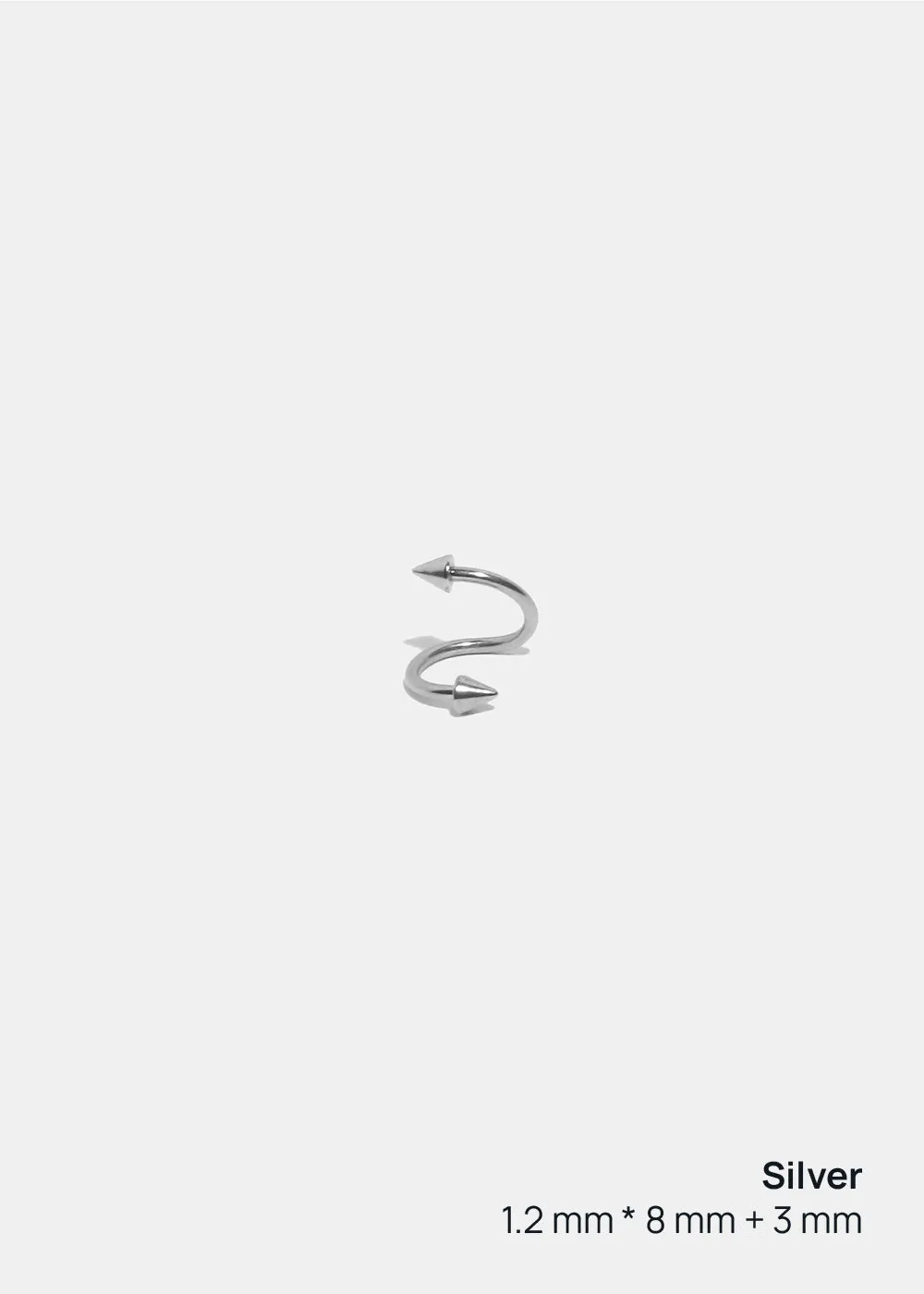 Miss A Body Jewelry - Spiked Spiral Hoop Earring