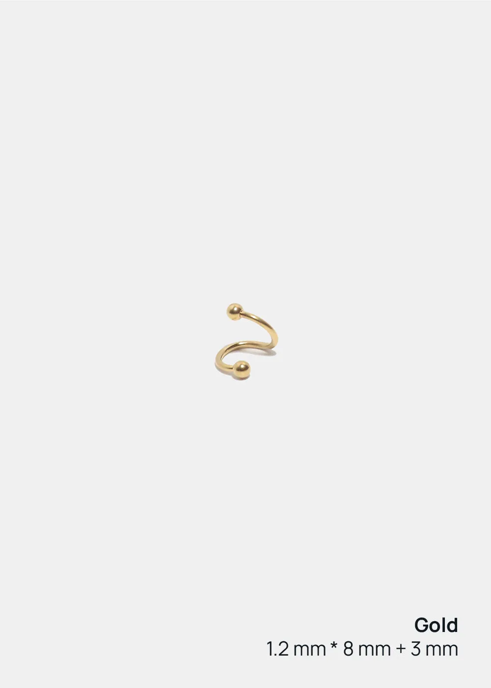 Miss A Body Jewelry - Spiral Ball Hoop Earring