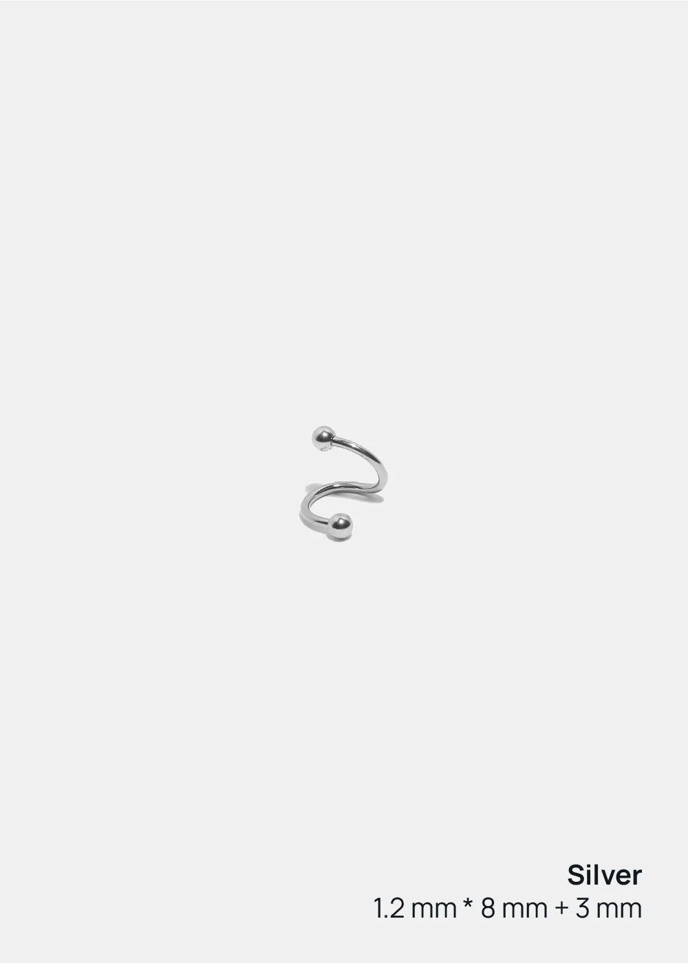 Miss A Body Jewelry - Spiral Ball Hoop Earring