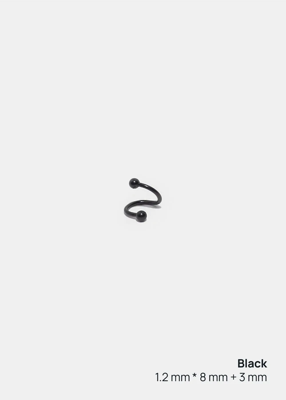 Miss A Body Jewelry - Spiral Ball Hoop Earring