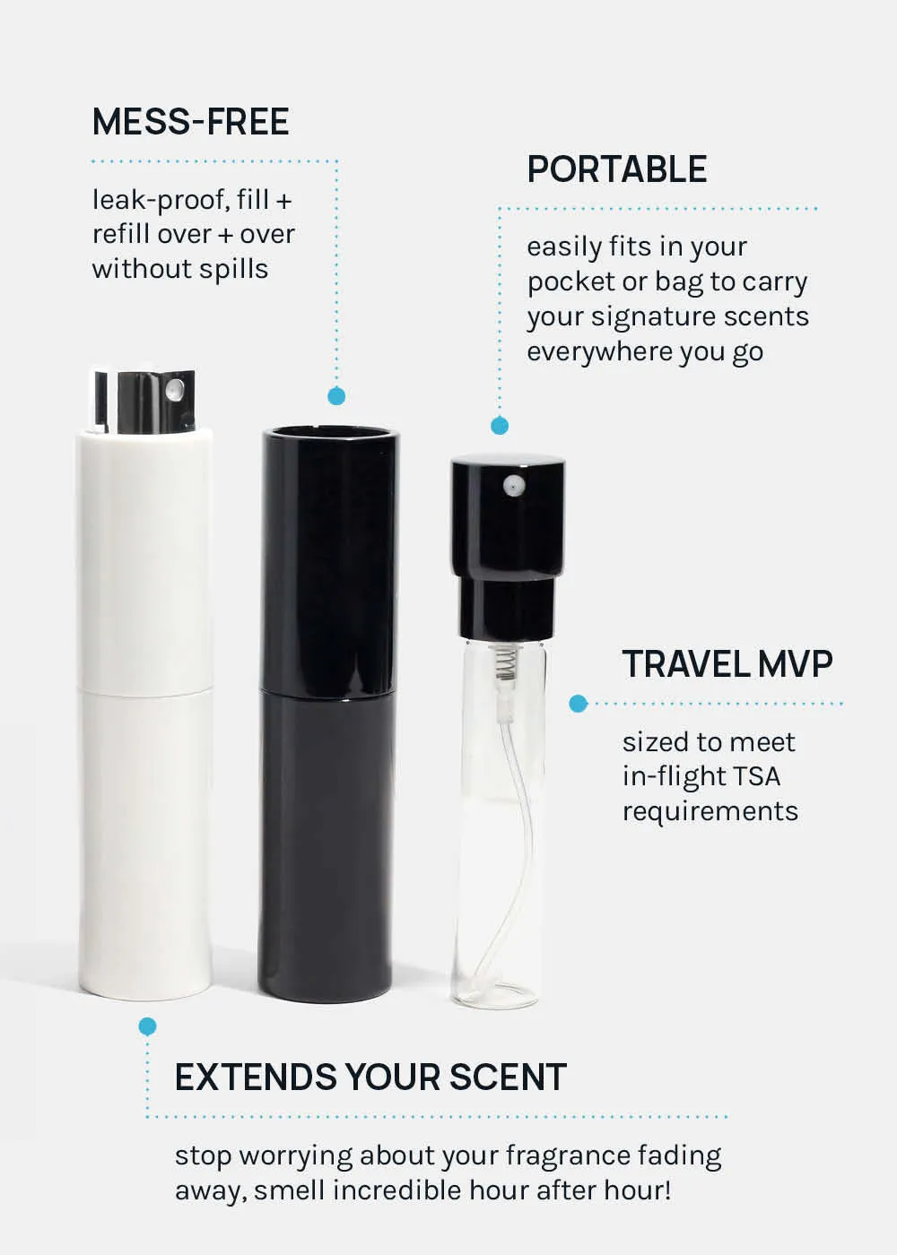Miss A Twist   Spray Refillable Perfume Atomizer