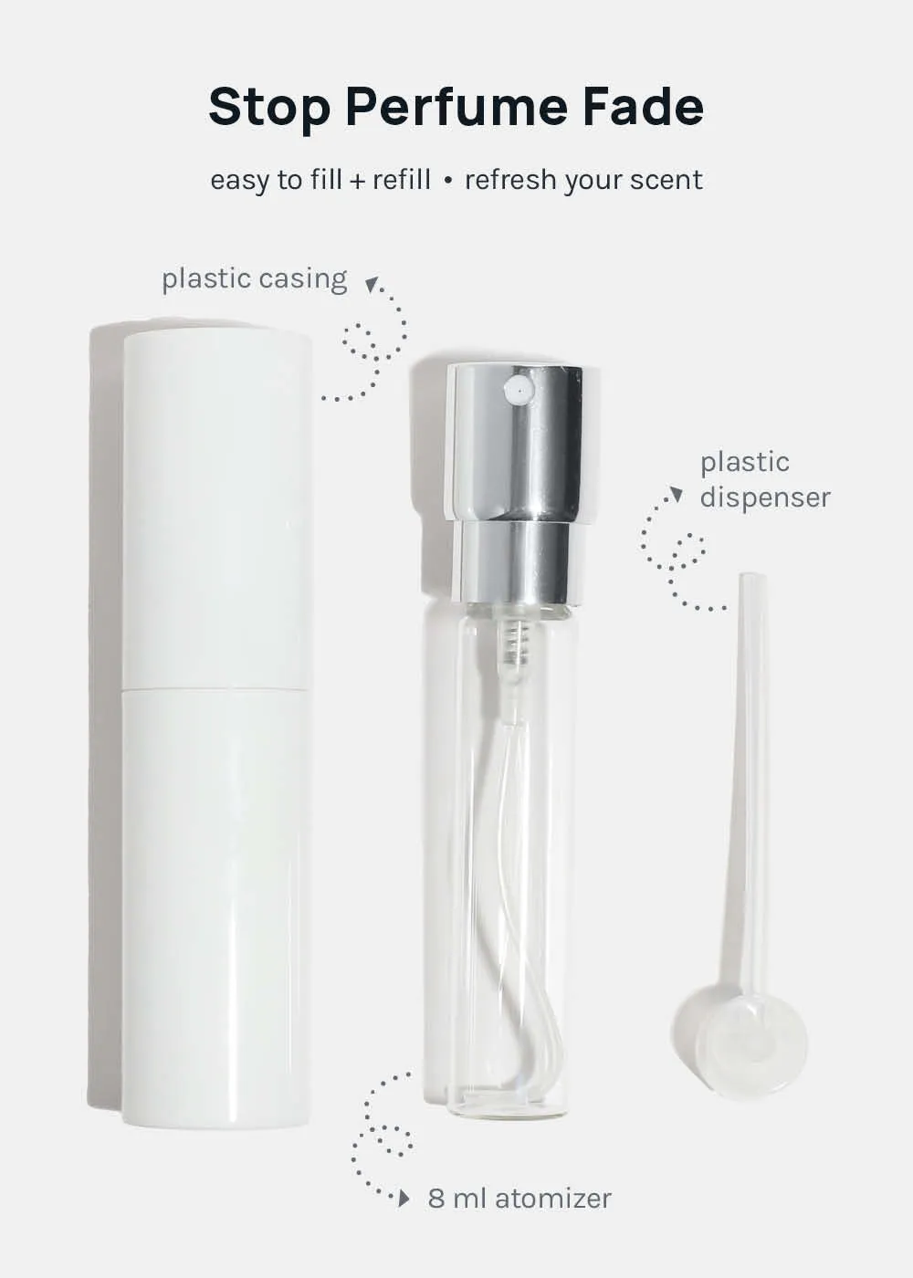 Miss A Twist   Spray Refillable Perfume Atomizer