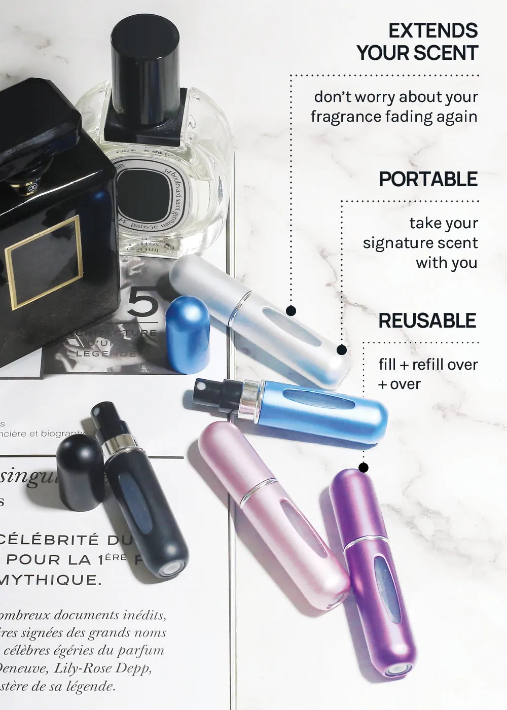 Official Key Items Refillable Perfume Atomizer