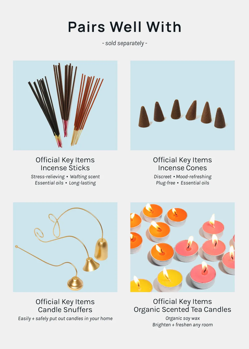 Official Key Items Wooden Incense Stands