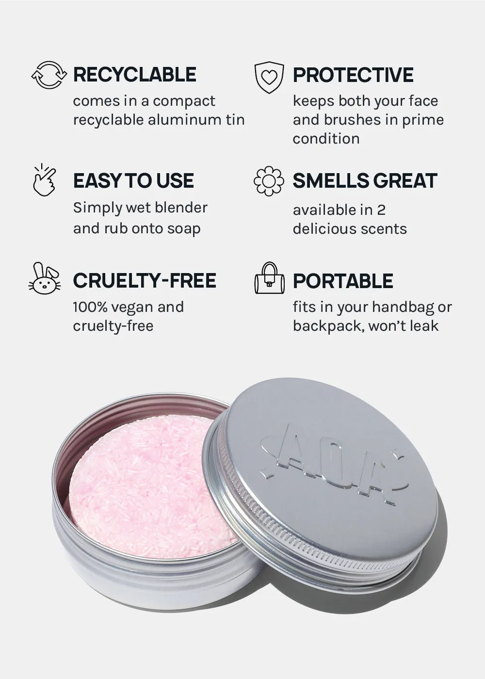 Paw Paw: Brush Cleaning Soap Peach