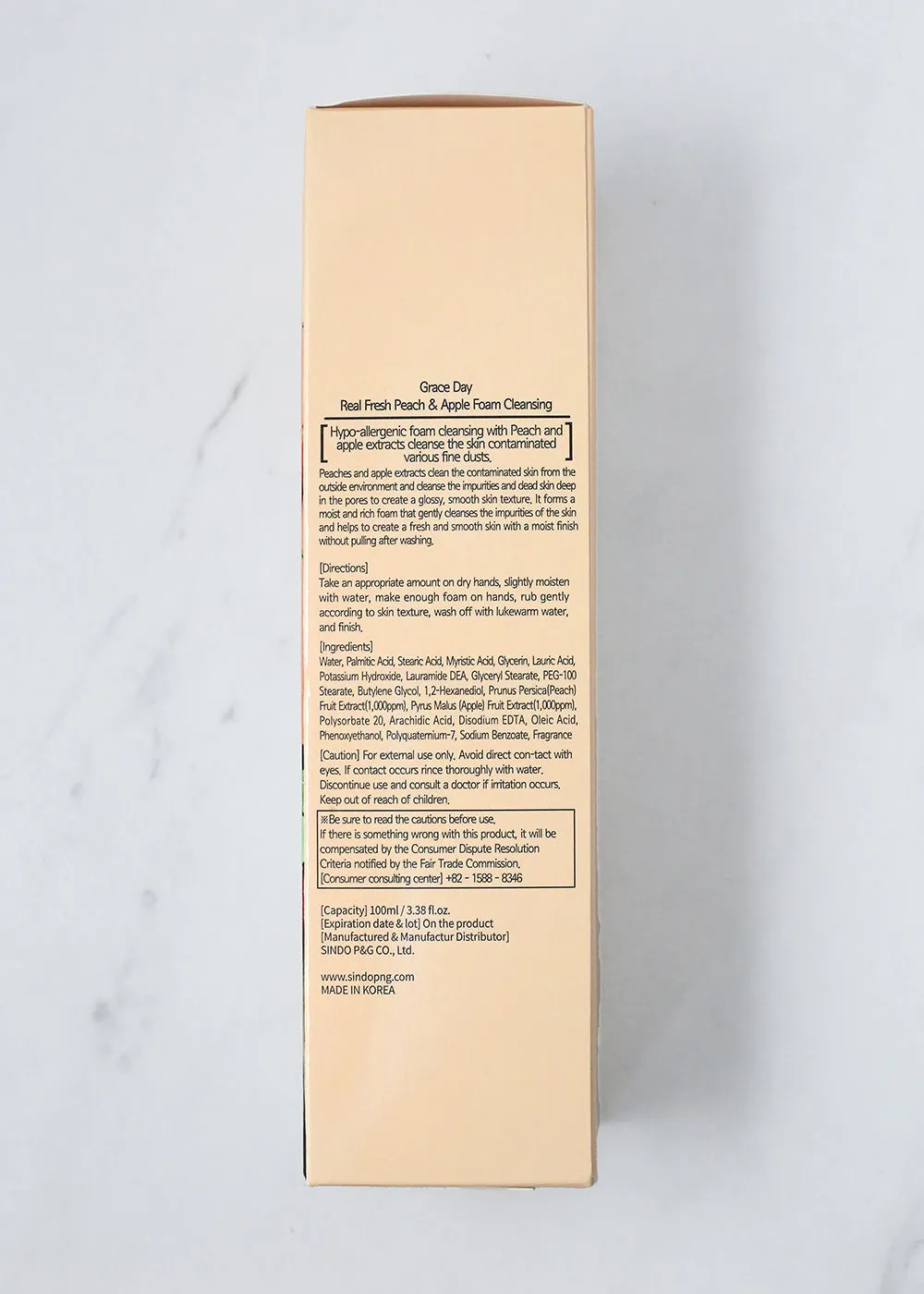 SINDO Graceday Real Fresh Peach & Apple Foam Cleanser