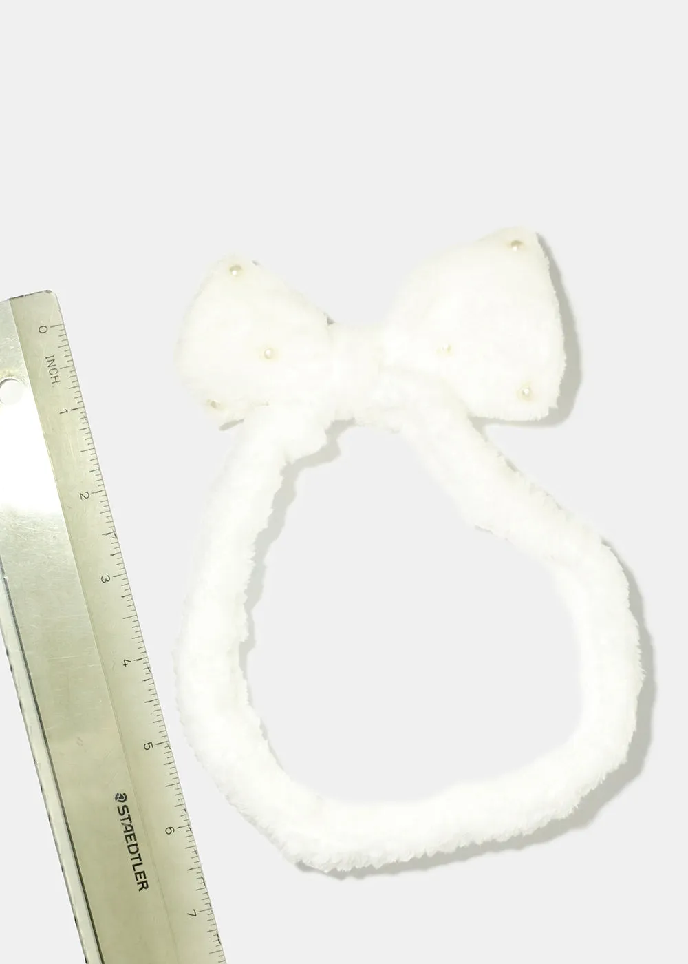 Small Bow & Pearls Spa Headband