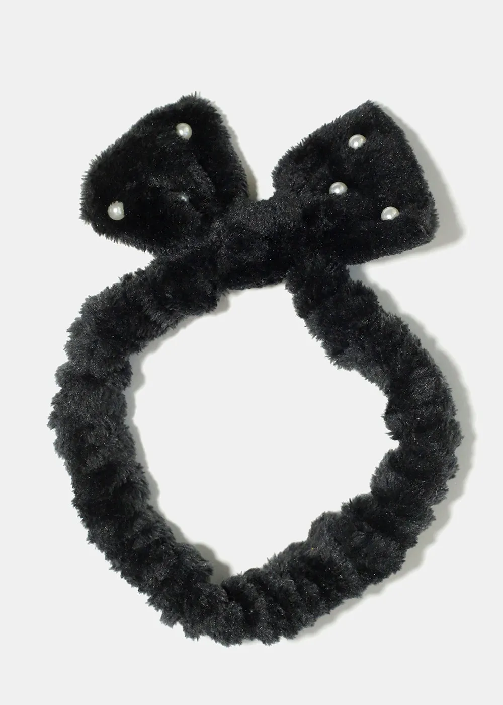 Small Bow & Pearls Spa Headband